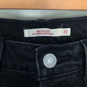 Levi’s ribcage bootcut full length black jean